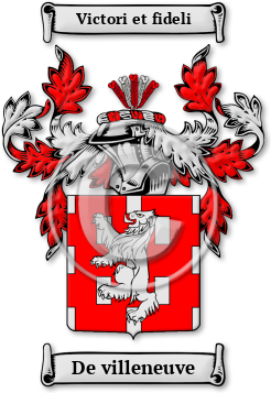 De villeneuve Family Crest Download (jpg) Legacy Series - 150 DPI